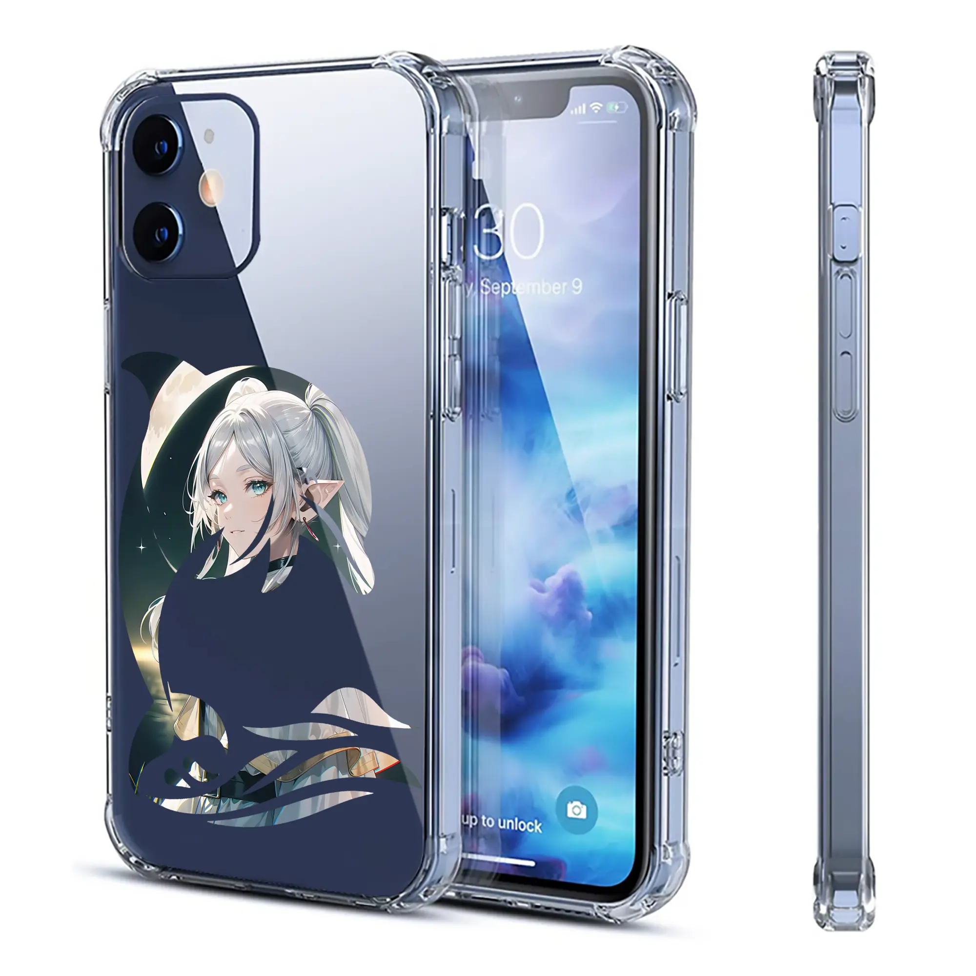 葬送のフリーレン（Frieren） グッズ,フリーレン（Frieren） - IPhone 12シリーズ対応 ・ 透明スマホケース ・ クリアソフトケース ・ TPU素材 ・ 耐衝撃 ・ 高密着 ・ 防汚 防指紋 ・ 簡単着脱